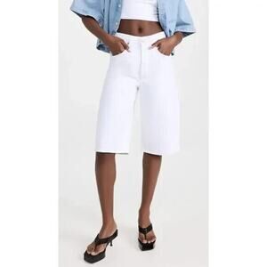 EB DENIM White Bermuda Shorts | Minimalist Summer Street‎ Style USA 100% Cotton
